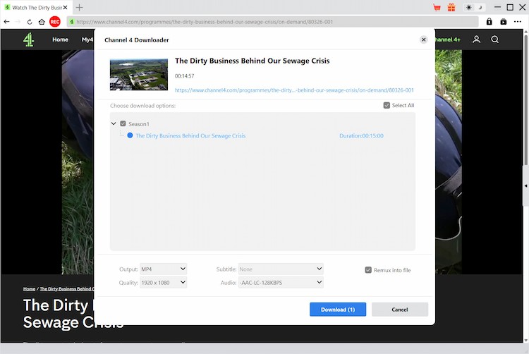 Channel 4 Downloader Step3