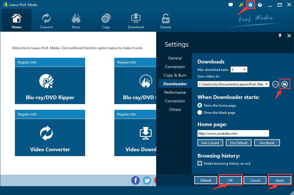 M3U8-Live-Stream-URL-Leawo-Video-Downloader-Set-output-directory