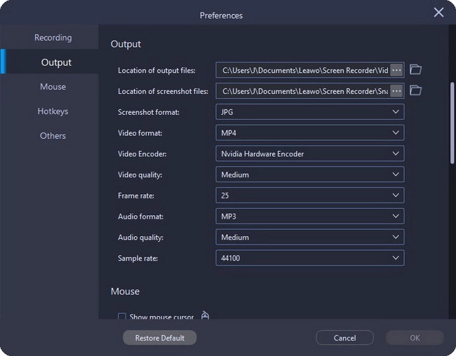 download-YouTube-live-stream-with-Leawo-screen-recorder-record-adjust