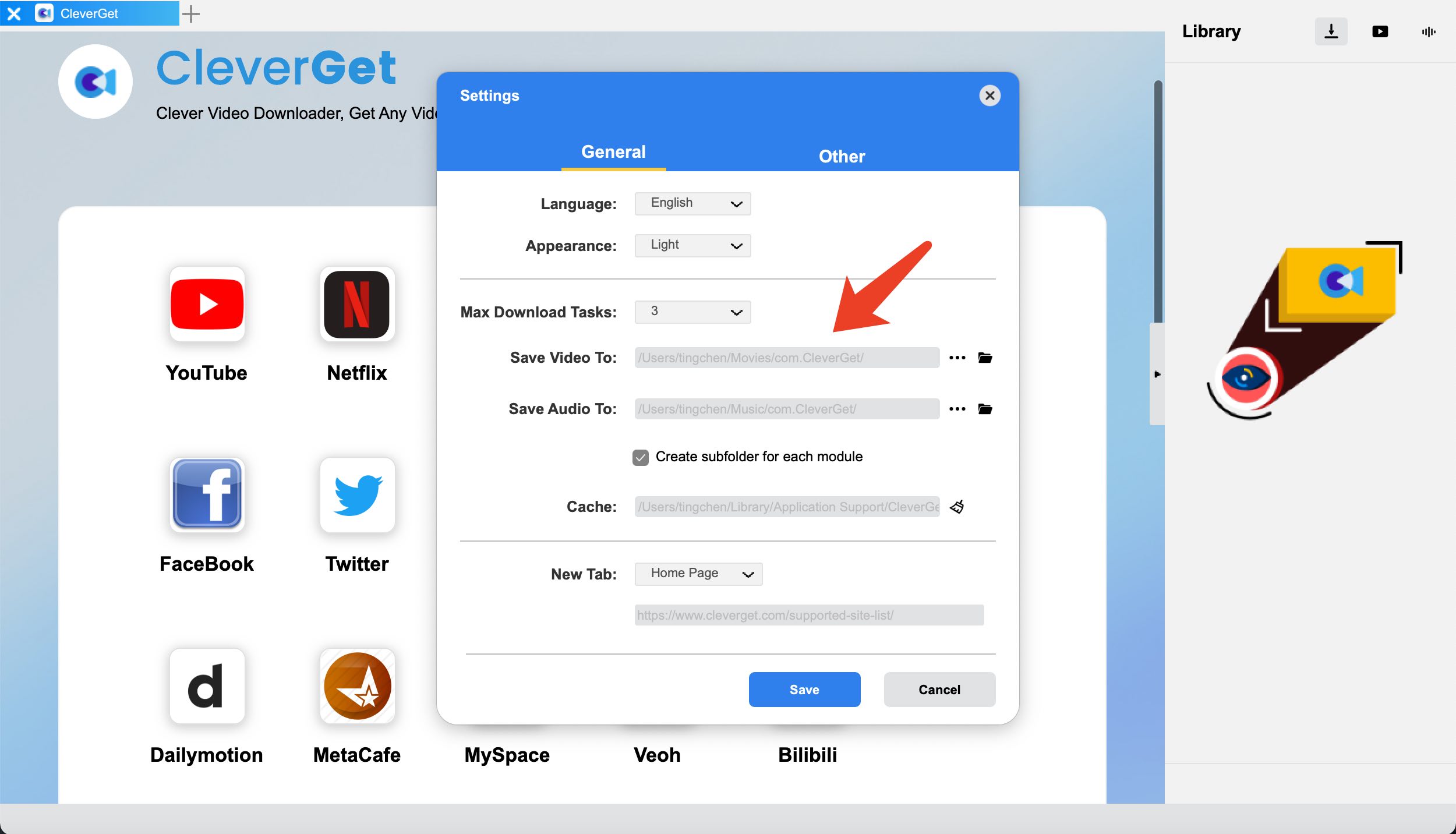 download-youtube-4k-video-CleverGet-set-output-directory
