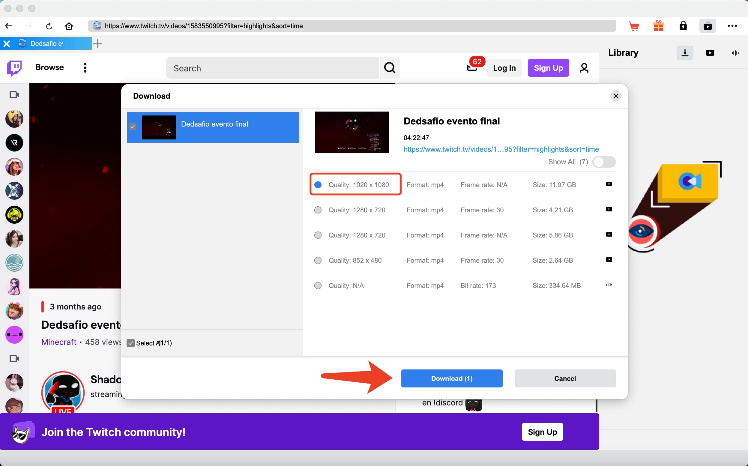 download-Twitch-highlight-CleverGet-download