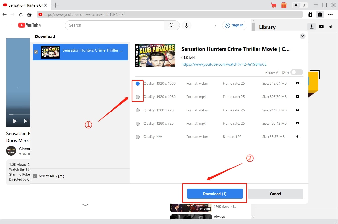 YouTube-movie-downloader-CleverGet-download
