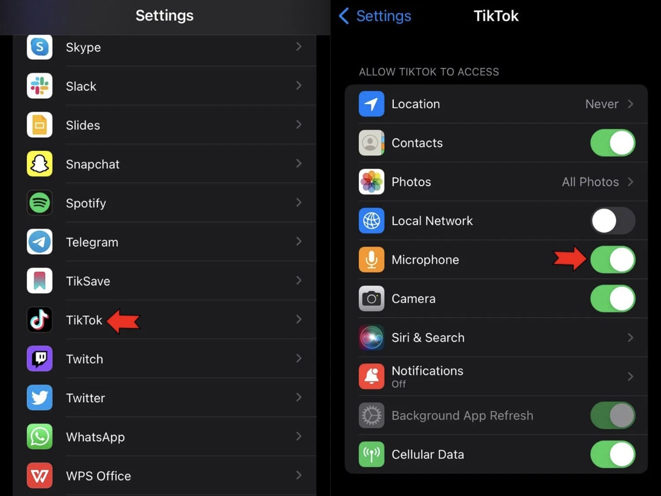 tiktok-no-sound-give-permission-iphone
