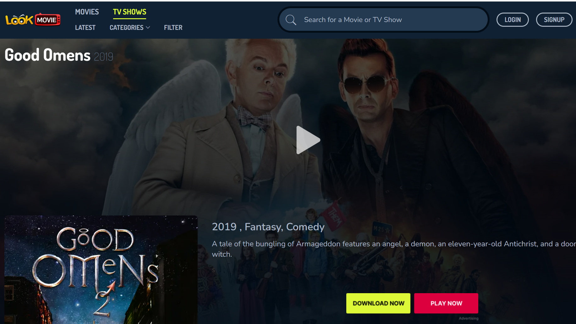 sites to watch good omens