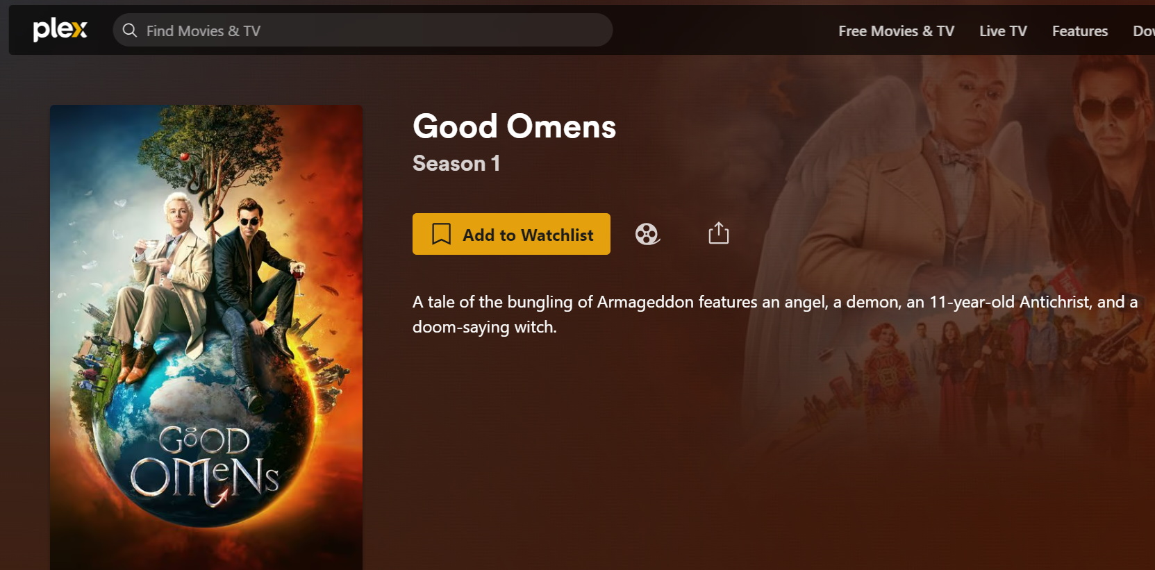 sites to watch good omens