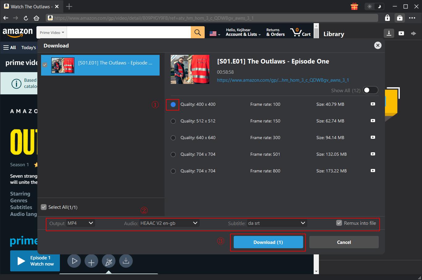 select video format