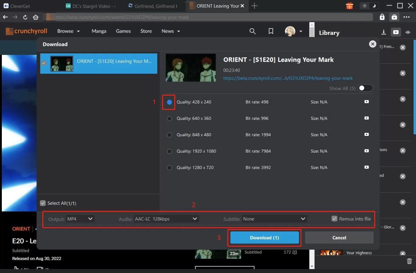 download crunchyroll episodes