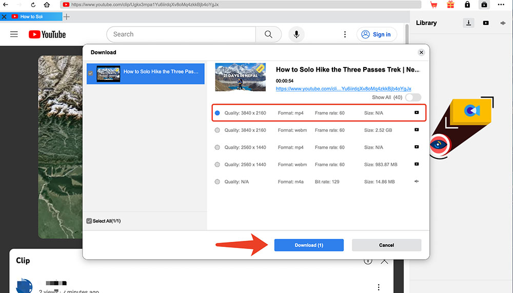 YouTube-clip-downloader-CleverGet-download-video