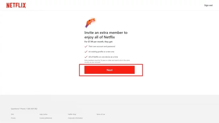 add extra member on netflix