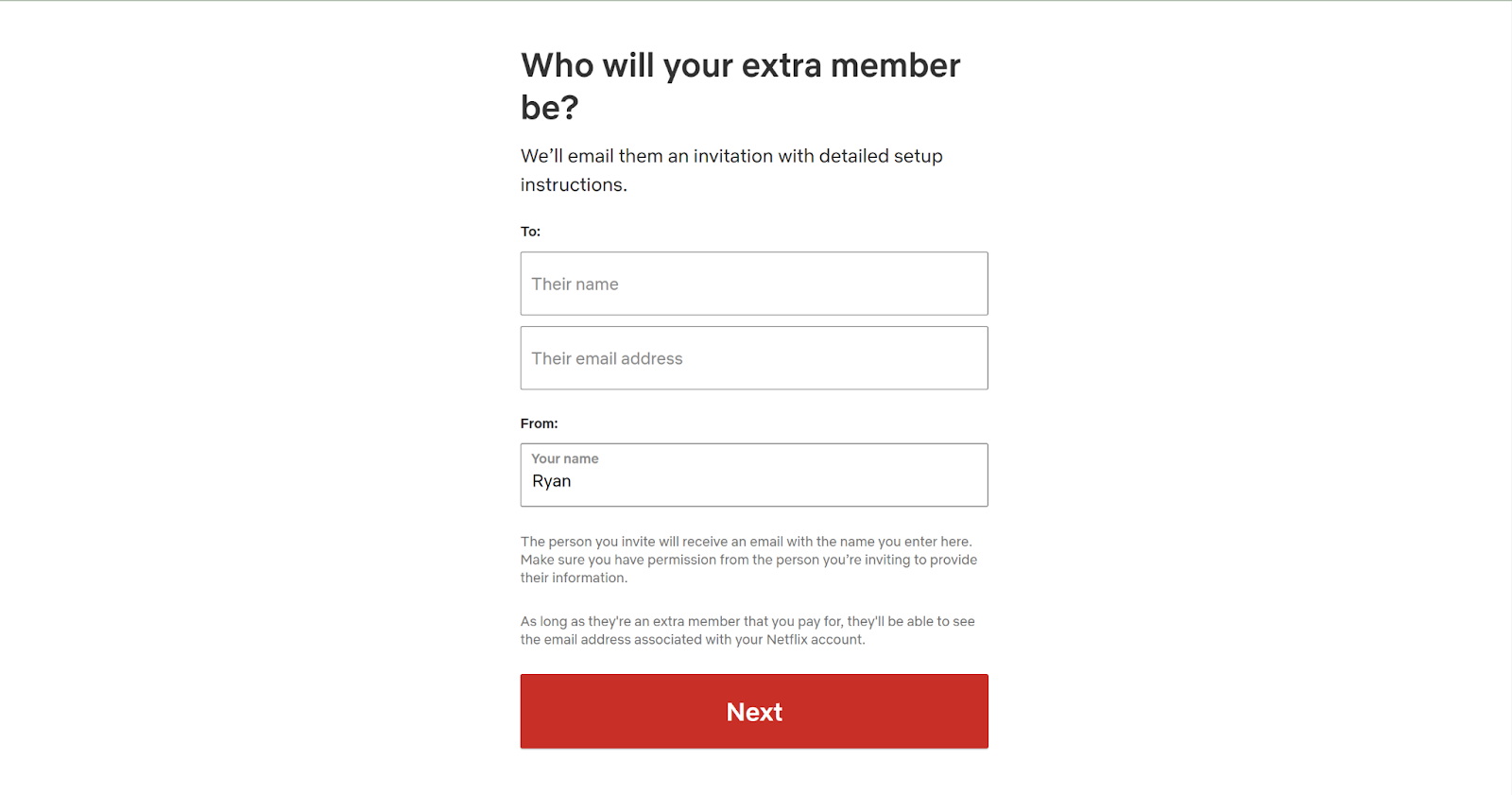 add extra member on netflix
