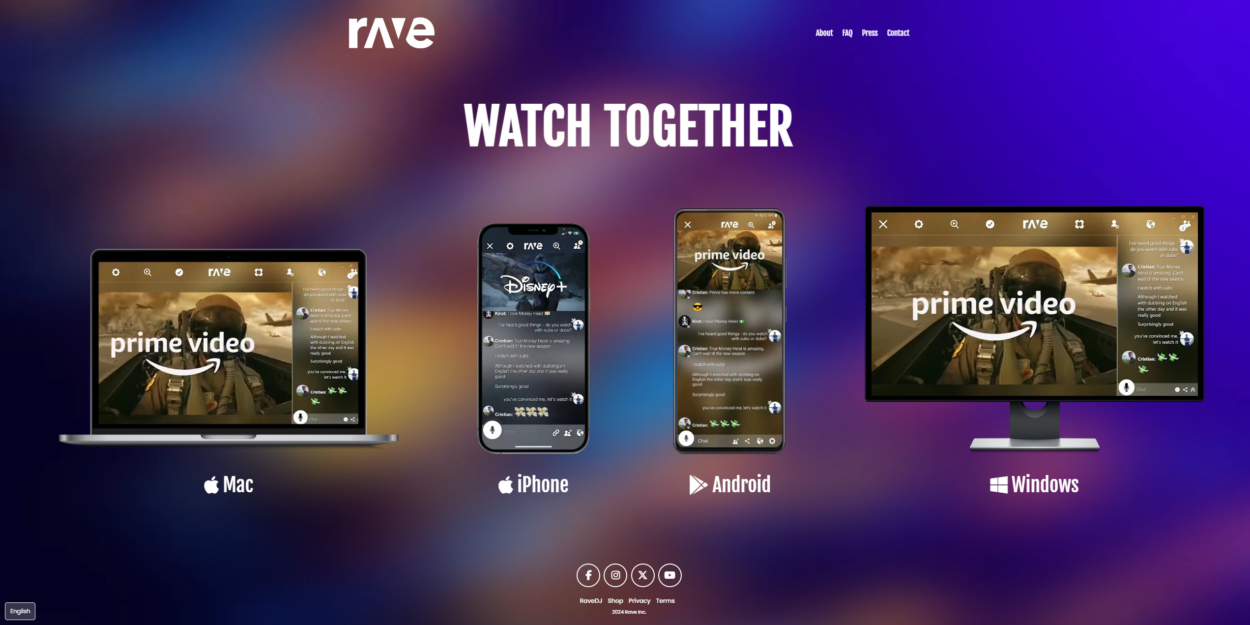 watch netflix on rave